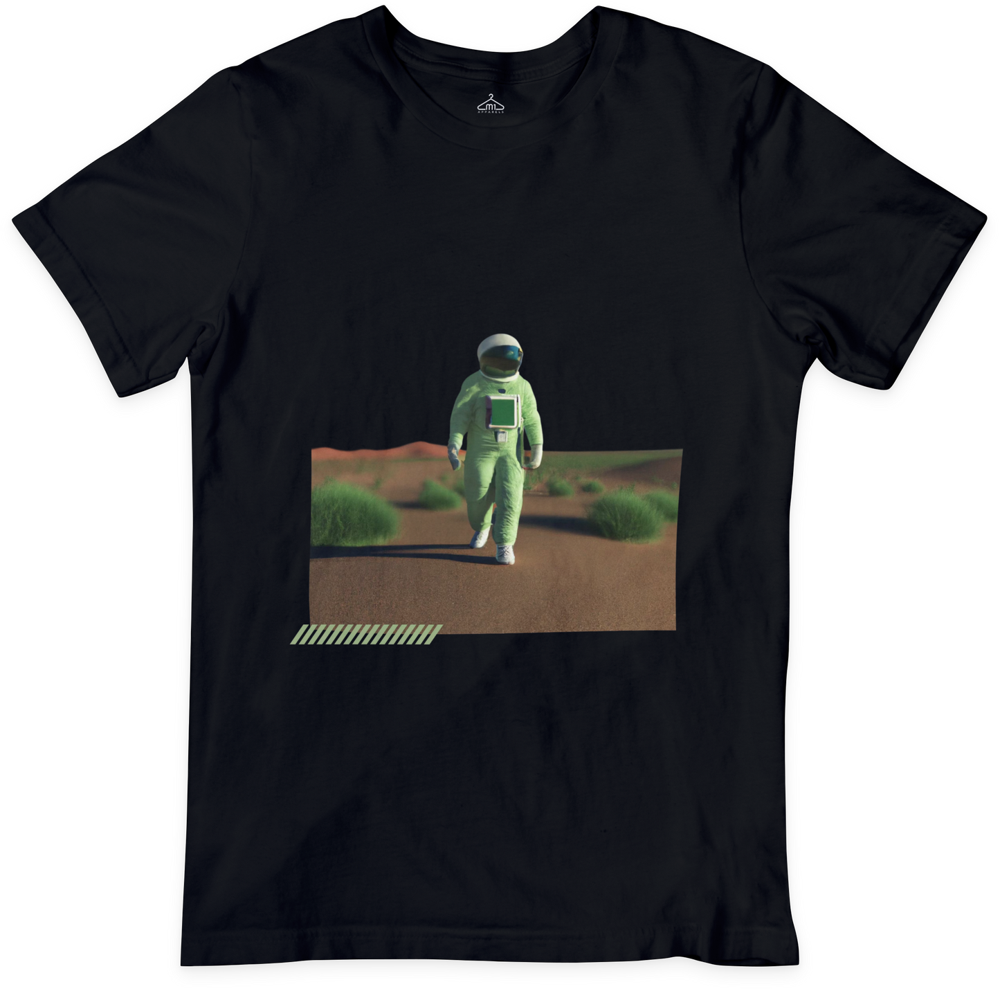 Green Astronaut Graphic T-Shirt