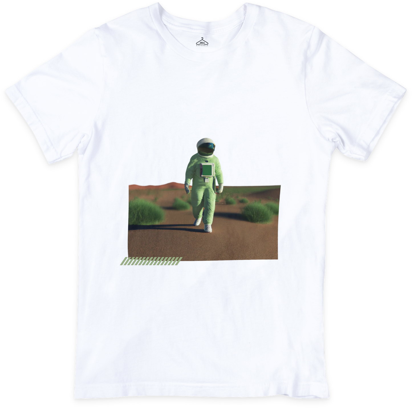 Green Astronaut Graphic T-Shirt